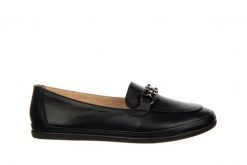 Mokasyny Bayla-161 158 23703 Black 161487, Czarny, Skóra naturalna - 39. Czarne mokasyny damskie Bayla, z materiału. W wyprzedaży za 179.10 zł.