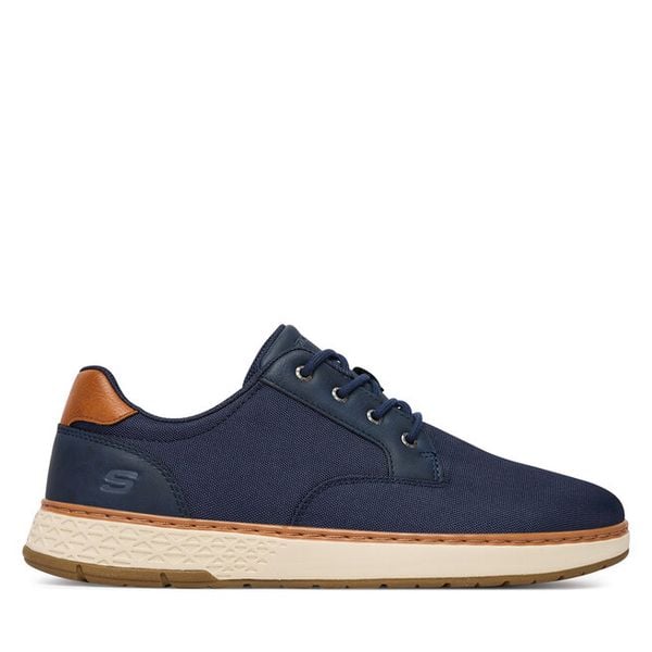 Półbuty Skechers. Niebieskie półbuty na co dzień męskie Skechers, bez zapięcia. Za 234.99 zł.