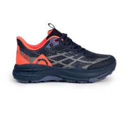 Buty do biegania w terenie Eagle W – wygoda i przyczepność na trudnym terenie. Czerwone obuwie sportowe damskie IZAS, bez wzorów, z materiału, do biegania. Za 269.52 zł.