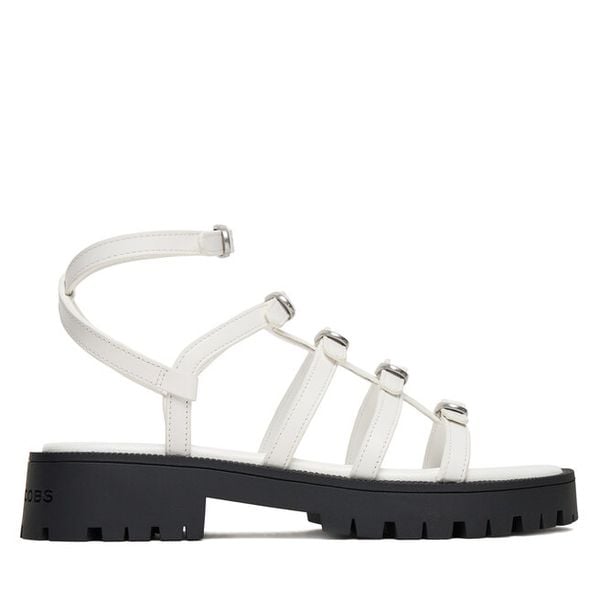 Sandały Marc Jacobs. Białe sandały damskie Marc Jacobs, bez wzorów, bez obcasa, na płaskiej podeszwie, bez zapięcia. Za 1,239.00 zł.