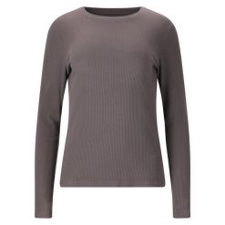 Damska koszulka z długim rękawem Athlecia Lankae. Brązowe koszulki sportowe damskie Athlecia, bez wzorów, bez kołnierzyka, bez ramiączek, trekkingowe. Za 156.50 zł.