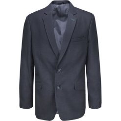 Marynarka, Granatowo-Popielata, Taliowana, 2 Guziki, Tłoczony Wzór, Dwa Rozcięcia -CASINO. Niebieskie marynarki męskie Casino, bez wzorów, z poliesteru, eleganckie. Za 249.00 zł.