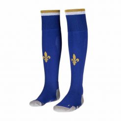 Skarpetki domowe AS Monaco Kombat Spark Pro 2024/25. Białe legginsy sportowe męskie Kappa, bez wzorów. Za 109.50 zł.