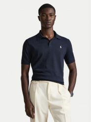 Polo Ralph Lauren Polo 710980682001 Granatowy Regular Fit. Niebieskie koszulki polo męskie Polo Ralph Lauren, m, bez wzorów, z bawełny, bez ramiączek. Za 819.99 zł.