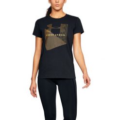 Under Armour Koszulka damska Sportstle Mesh Logo Crew czarna r. L (1310488-001). T-shirty damskie marki Under Armour, z meshu. Za 71.40 zł.
