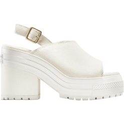 Sandały Converse Chuck 70 De Luxe Heel Mule, Kobiety. Brązowe klapki damskie Converse, bez wzorów, z zamszu, bez obcasa. Za 590.00 zł.