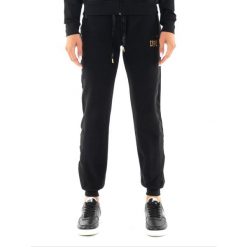 Spodnie dresowe z bawełna z sznurek regulacyjny na co dzień. Czarne obuwie sportowe damskie LEONE 1947 APPAREL, bez wzorów, z bawełny, na fitness i siłownię. W wyprzedaży za 151.56 zł.