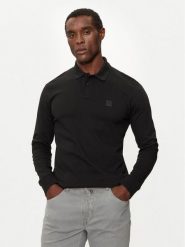 Boss Polo Passerby 50507704 Czarny Slim Fit. Czarne koszulki polo męskie Boss, l, bez wzorów, z bawełny, bez ramiączek. Za 379.99 zł.