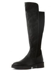 Steve Madden Kozaki Kobiety skóra czarny, 37. Czarne kozaki damskie Steve Madden, ze skóry, bez obcasa. Za 549.95 zł.