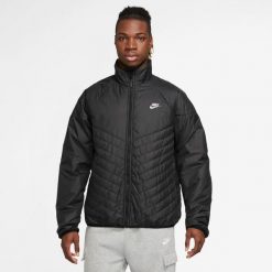 Kurtka uniwersalna męska Nike Midweight Puffer. Czarne kurtki męskie Nike, na zimę, m, bez wzorów, z materiału. Za 949.99 zł.