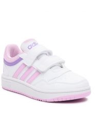 Adidas Sneakersy Hoops Lifestyle IF5319 Biały. Białe buty sportowe dziewczęce Adidas, bez wzorów, z materiału, bez zapięcia. Za 139.99 zł.