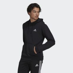 Bluza z kapturem Essentials Fleece. Białe bluzy męskie Adidas, s, bez wzorów, z kapturem. Za 139.00 zł.
