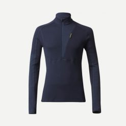 Koszulka męska trekkingowa z długim rękawem Forclaz MT900 merino. Niebieskie koszulki sportowe męskie FORCLAZ, na zimę, l, bez wzorów, z dzianiny, bez kołnierzyka, bez ramiączek, trekkingowe. Za 299.99 zł.