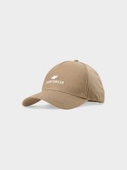 4F Czapka z daszkiem strapback uniseks - jasny brąz L/XL. Brązowe czapki i kapelusze damskie 4f, na lato, bez wzorów, z bawełny, klasyczne. W wyprzedaży za 39.99 zł.
