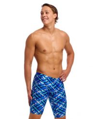 Spodenki do pływania Jammery Funky Trunks Under Over. Niebieskie kąpielówki męskie FUNKY TRUNKS, m, bez wzorów, z elastanu, do pływania. Za 219.00 zł.