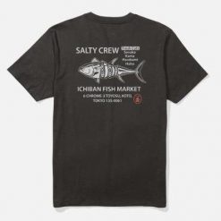 Koszulka Salty Crew Ichiban Black. Czarne koszulki sportowe męskie SALTY CREW, bez wzorów, bez kołnierzyka, bez ramiączek. Za 156.51 zł.