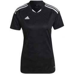 Koszulka damska adidas Condivo 22 Match Day. Czarne koszulki sportowe damskie Adidas, bez wzorów, z poliesteru, sportowe, bez kołnierzyka. Za 139.99 zł.