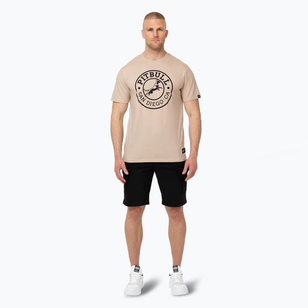 Koszulka męska Pitbull San Diego CA. Brązowe koszulki sportowe męskie PITBULL, l, bez wzorów, z tkaniny, bez kołnierzyka, bez ramiączek, na fitness i siłownię. Za 62.99 zł.