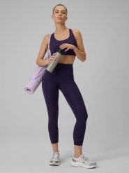 4F Legginsy treningowe szybkoschnące damskie - fioletowe S. Fioletowe legginsy damskie 4f, s, bez wzorów. Za 119.99 zł.