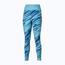 Legginsy do biegania damskie Mizuno 7/8 Printed. Niebieskie legginsy damskie Mizuno, s, bez wzorów, z elastanu, do biegania. Za 149.99 zł.