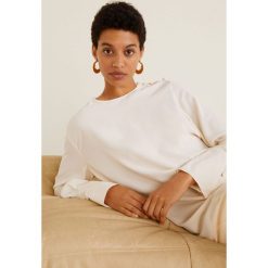 Mango - Bluzka Evi. Szare bluzki damskie Mango, z tkaniny, eleganckie, z okrągłym kołnierzem, z krótkim rękawem. Za 139.90 zł.