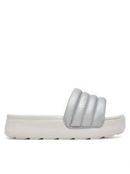 Puma Klapki Karmen Slide Puffy 400679 01 Szary. Szare klapki damskie Puma, bez wzorów, ze skóry, bez obcasa. W wyprzedaży za 179.99 zł.