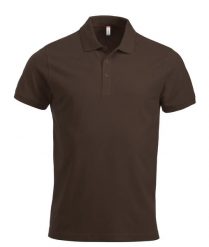 Clique Classic Lincoln S/S koszulka polo z bawełny — nowoczesny krój – dark. Brązowe koszulki polo męskie CLIQUE, m, bez wzorów, z bawełny, klasyczne, bez ramiączek. Za 122.07 zł.