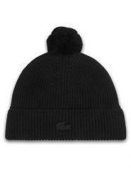 Lacoste Czapka RB7028 Czarny. Czarne rękawiczki męskie Lacoste, na zimę, bez wzorów, z materiału. Za 309.99 zł.