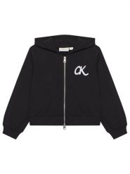 Calvin Klein Jeans Bluza IG0IG02969 D Czarny Regular Fit. Czarne bluzy dla dziewczynek Calvin Klein Jeans, bez wzorów, z bawełny, bez ramiączek, bez kaptura. Za 299.99 zł.