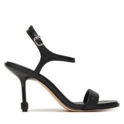 Sandały MICHAEL Michael Kors. Czarne sandały damskie MICHAEL Michael Kors, bez wzorów, bez obcasa, na szpilce, bez zapięcia. Za 809.99 zł.