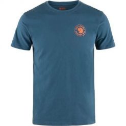 Koszulka męska Fjällräven 1960 Logo. Niebieskie koszulki sportowe męskie Fjällräven, m, bez wzorów, z bawełny, bez kołnierzyka, bez ramiączek, trekkingowe. Za 245.50 zł.