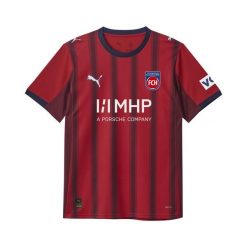 Damska koszulka domowa FC Heidenheim 25/26 PUMA. Czerwone t-shirty damskie Puma, l, bez wzorów, z materiału, klasyczne, bez kołnierzyka. Za 219.00 zł.
