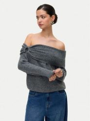 Vero Moda Sweter Lovely 10336698 Szary Regular Fit. Szare swetry damskie Vero Moda, xs, bez wzorów, z syntetyku, bez kołnierzyka, bez ramiączek, bez kaptura. Za 179.99 zł.