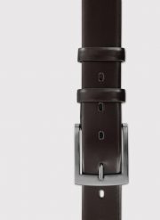 PAKO LORENTE – Ciemnobordowy skórzany pasek męski. Paski damskie Pako Lorente, bez wzorów, ze skóry. Za 149.99 zł.