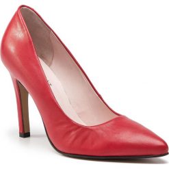 Szpilki EKSBUT - 19-5365-L73-1G Czerwony Licowa. Czerwone półbuty damskie Eksbut, bez wzorów, ze skóry, eleganckie, bez obcasa, na obcasie, bez zapięcia. W wyprzedaży za 189.00 zł.