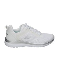 Buty Skechers Damskie Białe Sneakers Bountiful - Quick Path. Białe obuwie sportowe damskie Skechers, bez wzorów, z syntetyku, trekkingowe, Skechers Sport. Za 229.99 zł.