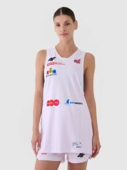 4F Koszulka meczowa replika domowa z sezonu 2024/25 damska 4F x KS Bydgoszcz - multikolor S. Czerwone koszulki sportowe damskie 4f, l, bez wzorów, z dzianiny, bez kołnierzyka, bez ramiączek, na fitness i siłownię. Za 199.99 zł.