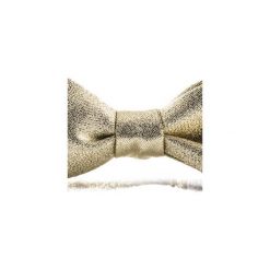 Mucha wiązana GOLD. Żółte krawaty i muchy Hisoutfit, z materiału, wizytowe. Za 89.00 zł.