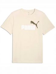 Koszulka na co dzień Męska Puma Ess 2 T-Shirt Logo Bawełna. Brązowe t-shirty męskie Puma, m, bez wzorów, z bawełny, bez kołnierzyka. Za 109.00 zł.