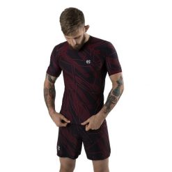 Koszulka Męska Rashguard MMA na Siłownię EXTREME HOBBY SHADOW. Czerwone koszulki sportowe męskie EXTREME HOBBY, m, bez wzorów, z bawełny, bez kołnierzyka, bez ramiączek, do biegania. Za 199.00 zł.
