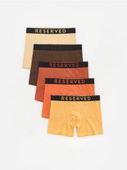 5 pack bokserek Long - pomarańczowy. Brązowe bokserki męskie Reserved, l, bez wzorów. Za 109.99 zł.