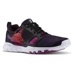 Buty do chodzenia damskie Reebok Sublite Train. Czarne obuwie sportowe damskie Reebok, bez wzorów, z gumy, na fitness i siłownię. Za 289.99 zł.