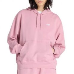 Bluza sportowa damska New Balance WT41507PTF. Czerwone bluzy sportowe damskie New Balance, s, bez wzorów, z materiału, z kapturem. Za 339.00 zł.