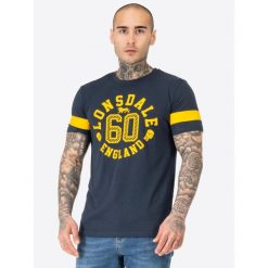 Koszulka Lonsdale Askerswell. Niebieskie koszulki sportowe męskie Lonsdale, bez wzorów, bez kołnierzyka, bez ramiączek. Za 152.50 zł.
