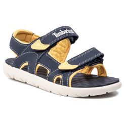 Sandały Timberland. Niebieskie sandały chłopięce Timberland, bez zapięcia. Za 219.99 zł.