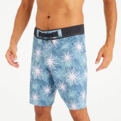 Spodenki surfingowe męskie Olaian 900 20" Morpho Yingyang. Niebieskie kąpielówki męskie OLAIAN, m, bez wzorów, z elastanu. Za 159.99 zł.