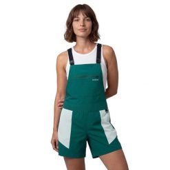 Damskie wodoodporne spodenki trekkingowe z szelkami Siroko Kootenay Short-W Gree. Zielone szorty damskie SIROKO, m, bez wzorów, z materiału. Za 215.00 zł.
