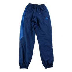Second life - Spodnie dresowe męskie z kieszeniami na zamek granatowe - Jak nowy. Niebieskie spodnie sportowe męskie Adidas, m, bez wzorów, z dresówki, do biegania. Za 106.46 zł.