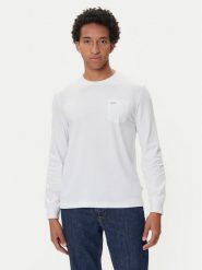 Guess Jeans Longsleeve M5BI77 K8FQ4 Biały Regular Fit. Białe bluzki z długim rękawem męskie Guess Jeans, m, z aplikacjami, z bawełny, bez kołnierzyka. Za 119.99 zł.