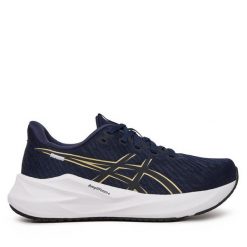 Buty do biegania Asics. Niebieskie obuwie sportowe damskie Asics, bez wzorów, do biegania. Za 229.99 zł.